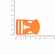 Застежка-пряжка односторонняя TRIDEN, оранжевый неон