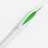 Ручка шариковая NAVE, белая с зеленым