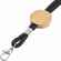 Шнурок для бейджа TUBE WOOD, черный