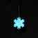 Пешеходный светоотражатель с цепочкой «Снежинка», синий