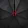 Зонт-трость HIDECOLOR с цветными спицами, черный с красным