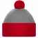 Шапка SNAPPY, светло-серая с красным