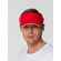 Козырек ACTIVE, красный с белым кантом