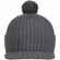 Вязаная шапка с козырьком PEAKY, серая (антрацит)