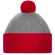 Шапка SNAPPY, светло-серая с красным