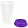 Стакан с крышкой COLOR CAP WHITE, белый с фиолетовым