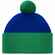 Шапка SNAPPY, синяя с зеленым