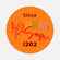 Наклейка тканевая LUNGA ROUND, M, оранжевый неон