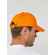 Бейсболка CANOPY, оранжевая с белым кантом