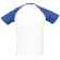 Футболка мужская двухцветная FUNKY 150, белая с ярко-синим, размер S