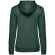 Толстовка с капюшоном женская HOODIE, темно-зеленый меланж, размер XS