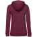 Толстовка с капюшоном женская HOODIE, бордовая, размер XS