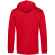 Толстовка на молнии с капюшоном унисекс BNC INSPIRE (ORGANIC), красная, размер XS