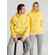 Толстовка с капюшоном унисекс KING, желтая, размер S