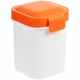 Ланчбокс для снеков LUNCH CRUNCH, белый с оранжевым