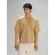 Футболка оверсайз с двойным рукавом KOSMOS, бежевая, размер XS/S