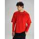 Футболка оверсайз с двойным рукавом KOSMOS, красная, размер XS/S
