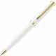 Ручка шариковая LETRA GOLD, глянцевая, белая