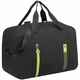 Сумка дорожная COMPACT NEON, черная с зеленым