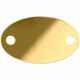 Шильдик металлический ALFA OVAL, золотистый глянцевый