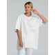 Футболка оверсайз «Чистая соль», молочно-белая, размер XS/S (44-46)
